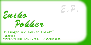 eniko pokker business card